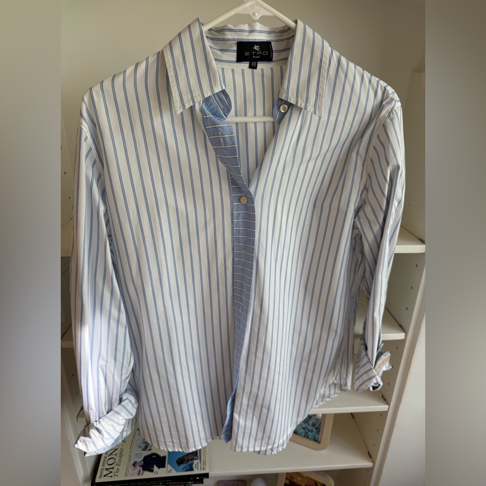 Etro Blue Striped Shirt